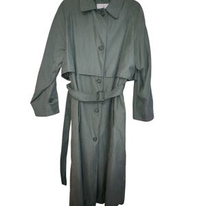 London Fog Sage Green Jacket Trench Coat